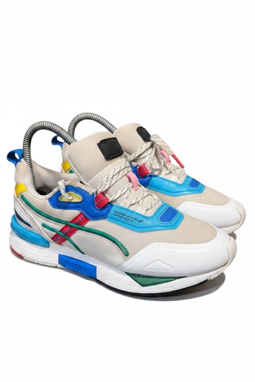 Boys Puma Mirage Tech Game Sneakers White Multi size 4